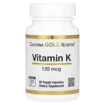 California Gold Nutrition Vitamin K Complex, Veggie Capsules