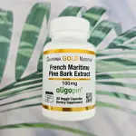 California Gold Nutrition French Maritime Pine Bark Extract, Oligopin, 100 mg, Veggie Capsules
