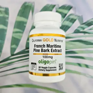 California Gold Nutrition French Maritime Pine Bark Extract, Oligopin, 100 mg, Veggie Capsules
