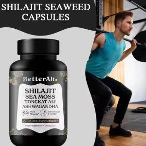 BetterAlt Shilajit Seaweed Capsules – 4-in-1 Strength & Energy Formula