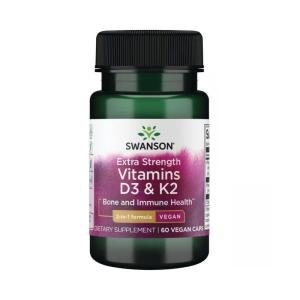 Swanson Extra Strength Vitamins D3 & K2 Bone & Immune Heal
