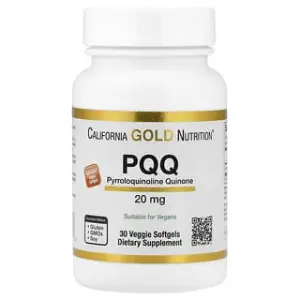 California Gold Nutrition PQQ, 20 mg, Veggie Softgels