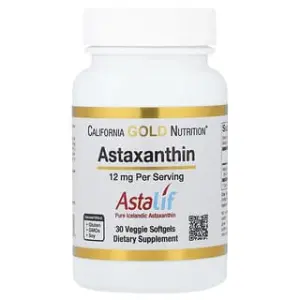 California Gold Nutrition Astaxanthin, Astalif® Pure Icelandic, 12 mg, Veggie Softgels
