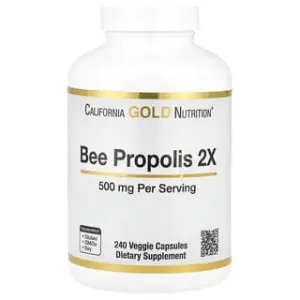 California Gold Nutrition Bee Propolis 2X, Concentrated Extract, 500 mg, Veggie Capsules