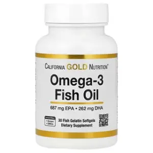 California Gold Nutrition Omega-3 Fish Oil, Fish Gelatin Softgels