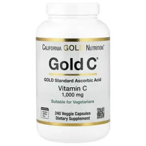 California Gold Nutrition Gold C®, USP Grade Vitamin C, 1,000 mg, Veggie Capsules