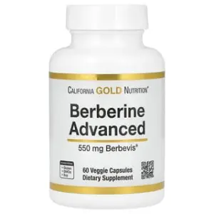 California Gold Nutrition Berberine Advanced, Berbevis Phytosome with Berberine Phospholipid Complex with Sunflower Lecithin, 550 mg, Veggie Capsules