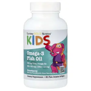 California Gold Nutrition Kid’s Omega-3 Fish Oil, Natural Strawberry, Fish Gelatin Softgels