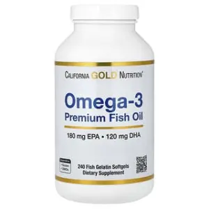 California Gold Nutrition Omega-3, Premium Fish Oil, Fish Gelatin Softgels