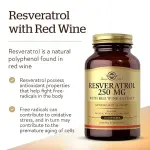 Solgar Resveratrol 250 mg with Red Wine Extract Softgels